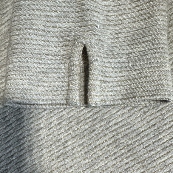 Talbots Embellished Fair Isle Pattern Metallic Stripe Crew Neck Knit Top Large - Picture 5 of 7